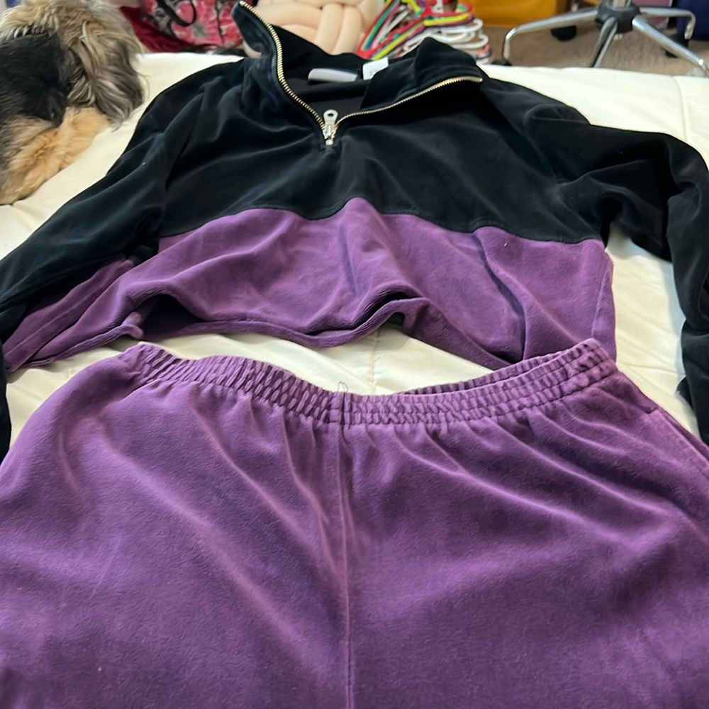 Liz Claiborne velour sweatsuit